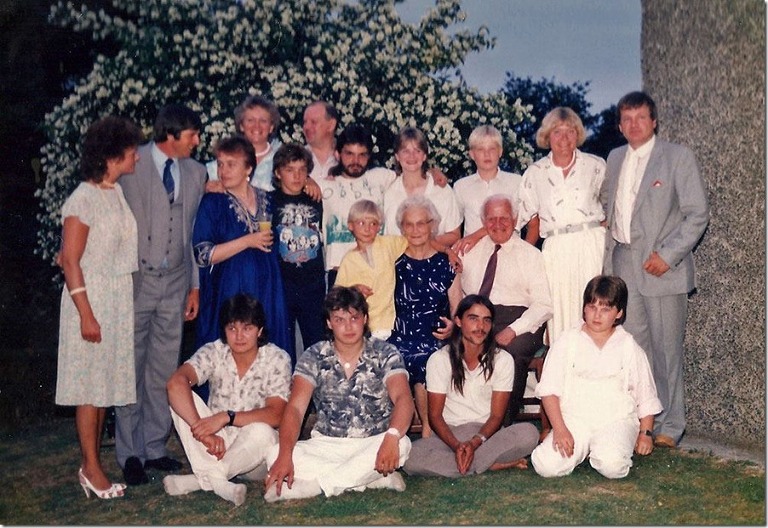 A family photograph taken at my grandparents Golden Wedding celebrations - on the day of Live Aid 1985
