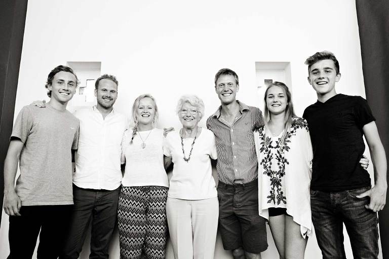 A family gathering the night before a wedding