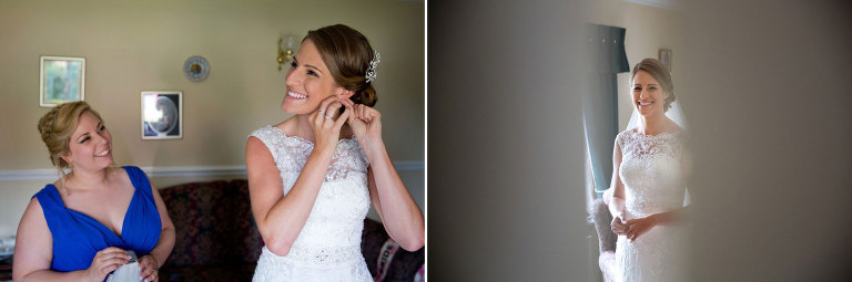 A bride getting ready for her wedding